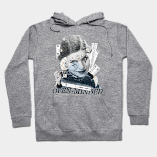 Open-minded. A retro collage design. Hoodie